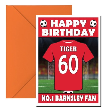 Personalised Football Fan Card Barnsley Football Birthday Card Personalised Football Fan Card Barnsley Football Birthday Card