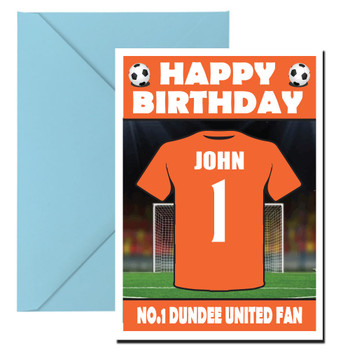 Personalised Football Fan Card Dundee United Football Birthday Card Personalised Football Fan Card Dundee United Football Birthday Card