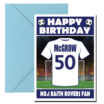 Personalised Football Fan Card Raith Rovers Football Birthday Card Personalised Football Fan Card Raith Rovers Football Birthday Card