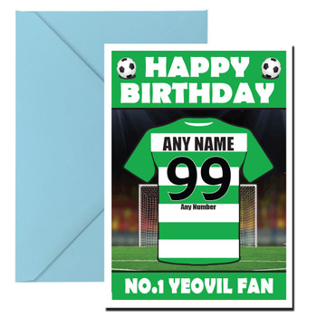Personalised Football Fan Card Yeovil Football Birthday Card
