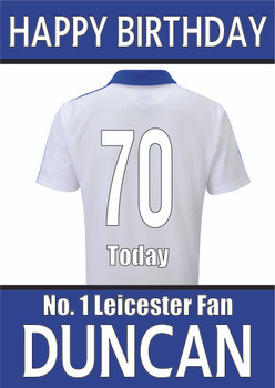 Personalised Leicester Fan Football Birthday Card Personalised Leicester Fan Football Birthday Card