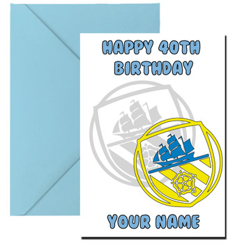 Personalised Man City Logo Football Birthday Card Personalised Man City Logo Football Birthday Card