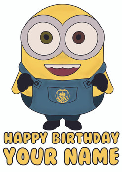 Personalised Manchester City Football Birthday Card Personalised Manchester City Football Birthday Card