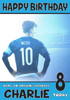 Personalised Messi Bm2 Football Birthday Card Personalised Messi Bm2 Football Birthday Card