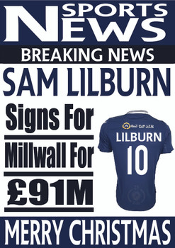 Personalised Milwall Xmas Card Football Birthday Card Personalised Milwall Xmas Card Football Birthday Card