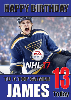 Personalised Nhl 2017 Bm2 Football Birthday Card Personalised Nhl 2017 Bm2 Football Birthday Card