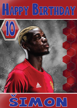 Personalised Paul Pogba Manchester United Sports Football Birthday Card Sa Personalised Paul Pogba Manchester United Sports Football Birthday Card Sa