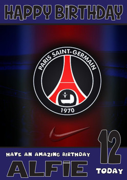 Personalised Psg Bm1 Football Birthday Card Personalised Psg Bm1 Football Birthday Card