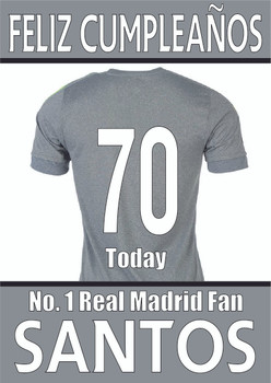 Personalised Real Mardid Fan Spanish Football Birthday Card