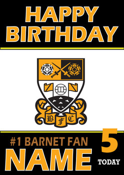 Personalised Retro Barnet Football Logo Card 2 Football Birthday Card Personalised Retro Barnet Football Logo Card 2 Football Birthday Card