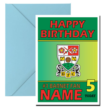 Personalised Retro Barnet Football Logo Card Football Birthday Card Personalised Retro Barnet Football Logo Card Football Birthday Card