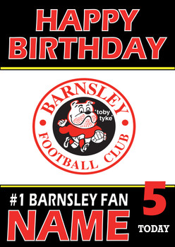 Personalised Retro Barnsley Football Logo Card Football Birthday Card Personalised Retro Barnsley Football Logo Card Football Birthday Card