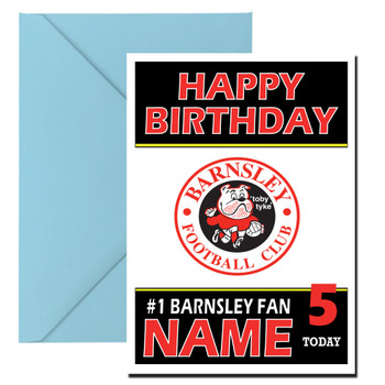 Personalised Retro Barnsley Football Logo Card Football Birthday Card Personalised Retro Barnsley Football Logo Card Football Birthday Card