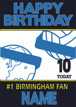 Personalised Retro Birmingham Football Logo Card Football Birthday Card Personalised Retro Birmingham Football Logo Card Football Birthday Card