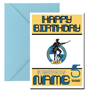 Personalised Retro Brighton Football Logo Card Football Birthday Card Personalised Retro Brighton Football Logo Card Football Birthday Card