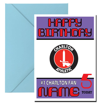 Personalised Retro Charlton Football Logo Card Football Birthday Card Personalised Retro Charlton Football Logo Card Football Birthday Card
