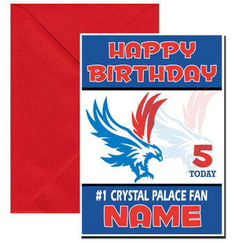 Personalised Retro Crystal Palacefootball Logo Card Football Birthday Card