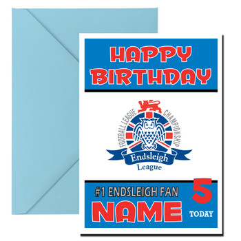 Personalised Retro Endsleigh Football Logo Card Football Birthday Card Personalised Retro Endsleigh Football Logo Card Football Birthday Card