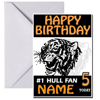 Personalised Retro Hull Logo Football Birthday Card