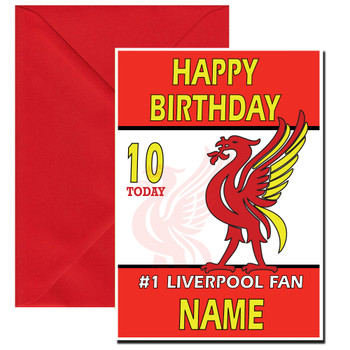 Personalised Retro Liverpool Logo Football Birthday Card Personalised Retro Liverpool Logo Football Birthday Card