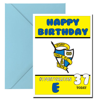Personalised Retro Port Vale Football Birthday Card
