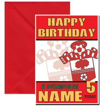 Personalised Retro Southampton Logo Football Birthday Card Personalised Retro Southampton Logo Football Birthday Card
