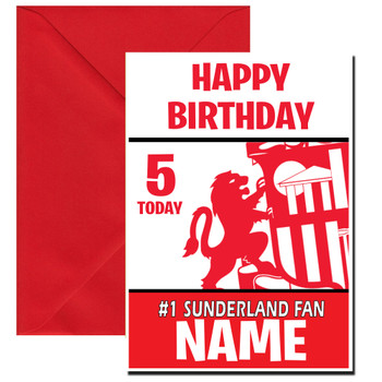 Personalised Retro Sunderland Logo Football Birthday Card Personalised Retro Sunderland Logo Football Birthday Card