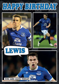 Personalised Seamus Coleman Everton Football Birthday Card Personalised Seamus Coleman Everton Football Birthday Card