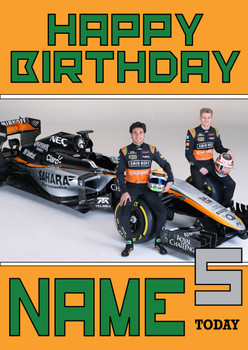 Personalised Sergio Perez 6 Football Birthday Card