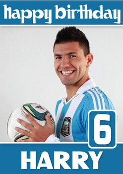 Personalised Sergio Aguero Sports Football Birthday Card Sa Personalised Sergio Aguero Sports Football Birthday Card Sa