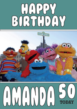 Personalised Sesame Street Football Birthday Card