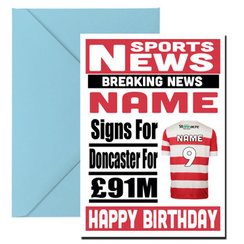Personalised Signs For Doncaster Football Birthday Card Personalised Signs For Doncaster Football Birthday Card