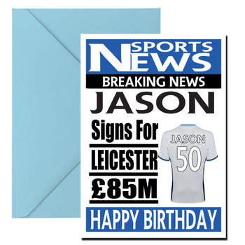Personalised Signs For Leicester City Football Birthday Card Personalised Signs For Leicester City Football Birthday Card