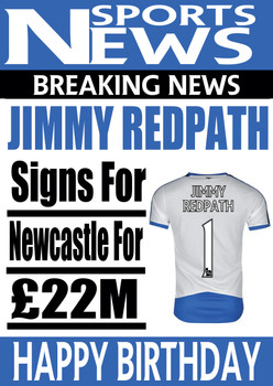 Personalised Signs For Newcastle United Football Birthday Card Personalised Signs For Newcastle United Football Birthday Card