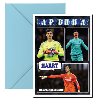 Personalised Thibaut Courtois Football Birthday Card