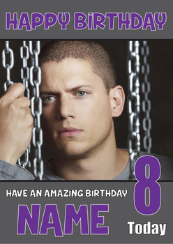 Personalised Wentworth Miller Bm2 Football Birthday Card