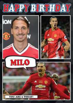 Personalised Zlatan Ibrahimovic Man U Card Football Birthday Card Personalised Zlatan Ibrahimovic Man U Card Football Birthday Card