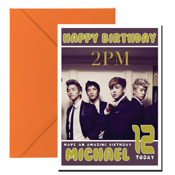 Personalised 2pm 1 Music Birthday Card Personalised 2pm 1 Music Birthday Card