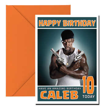 Personalised 50 Cent 1 Celebrity Birthday Card Personalised 50 Cent 1 Celebrity Birthday Card