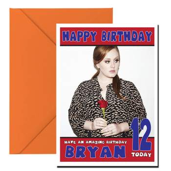 Personalised Adele Adkins 1 Celebrity Birthday Card