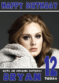 Personalised Adele Adkins 2 Celebrity Birthday Card
