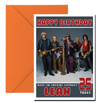 Personalised Aerosmith 1 Music Birthday Card Personalised Aerosmith 1 Music Birthday Card