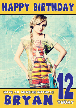 Personalised Alexandra Stan 1 Celebrity Birthday Card Personalised Alexandra Stan 1 Celebrity Birthday Card