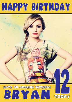 Personalised Alexandra Stan 2 Celebrity Birthday Card Personalised Alexandra Stan 2 Celebrity Birthday Card