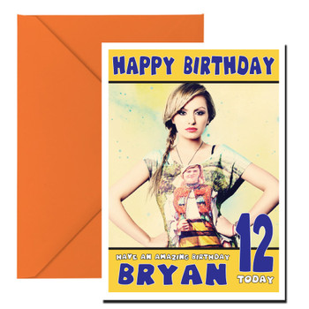 Personalised Alexandra Stan 2 Celebrity Birthday Card Personalised Alexandra Stan 2 Celebrity Birthday Card