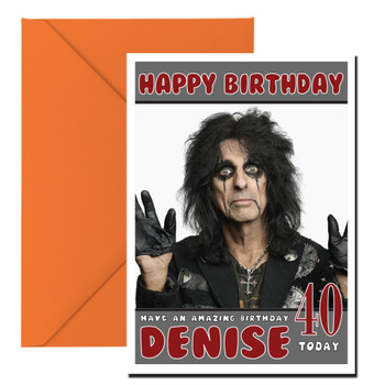 Personalised Alice Cooper 1 Music Birthday Card Personalised Alice Cooper 1 Music Birthday Card