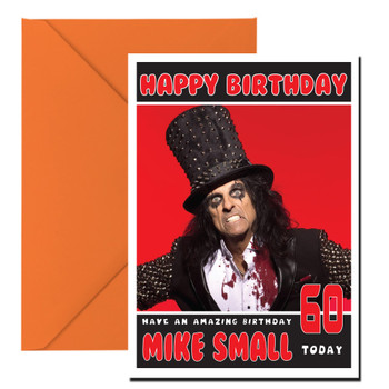 Personalised Alice Cooper 2 Music Birthday Card Personalised Alice Cooper 2 Music Birthday Card
