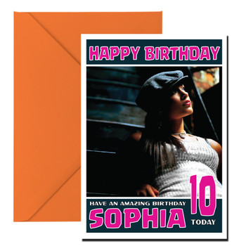 Personalised Alicia Key Celebrity Birthday Card