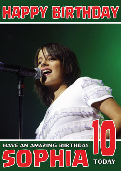 Personalised Alizee 1 Celebrity Birthday Card