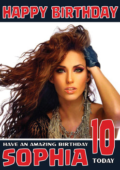 Personalised Anahi Celebrity Birthday Card